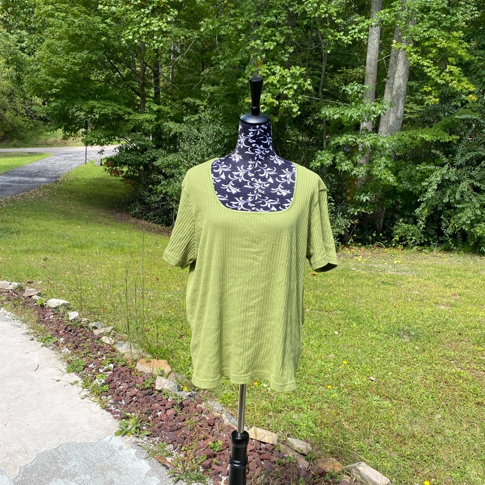 Extra Touch Women's Short Sleeve Ribbed Scoop Neck Top Size 3X Bundle (2) - Picture 5 of 16